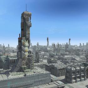 Sci-Fi City Cityscape